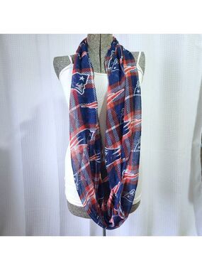 New England Patriots Infinity Scarf Sheer Blue Red White Unisex Adult Po…